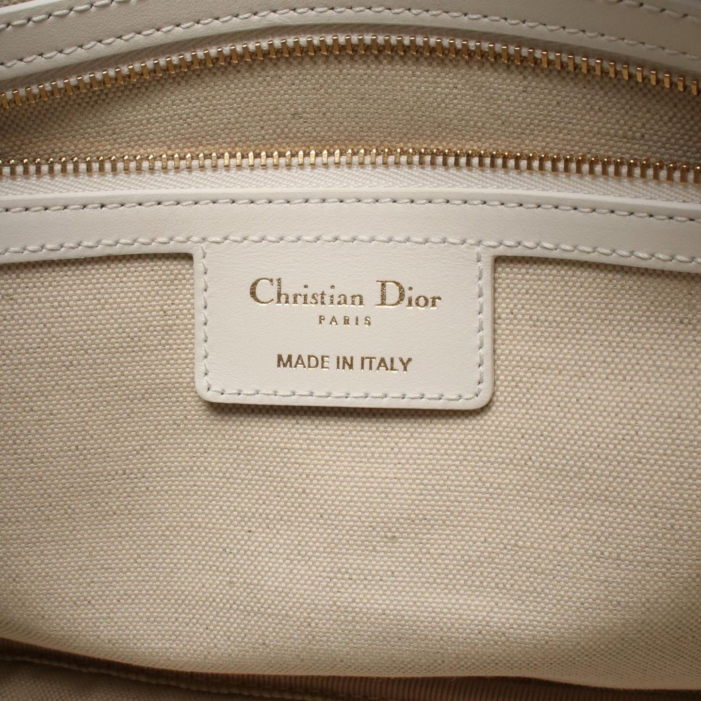 Dior Vibe Bowling Bag White Champagne Gold Leather Bow — view 4