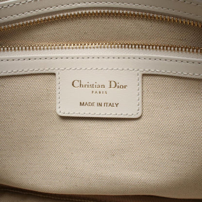 Dior Vibe Bowling Bag White Champagne Gold Leather Bow — view 4