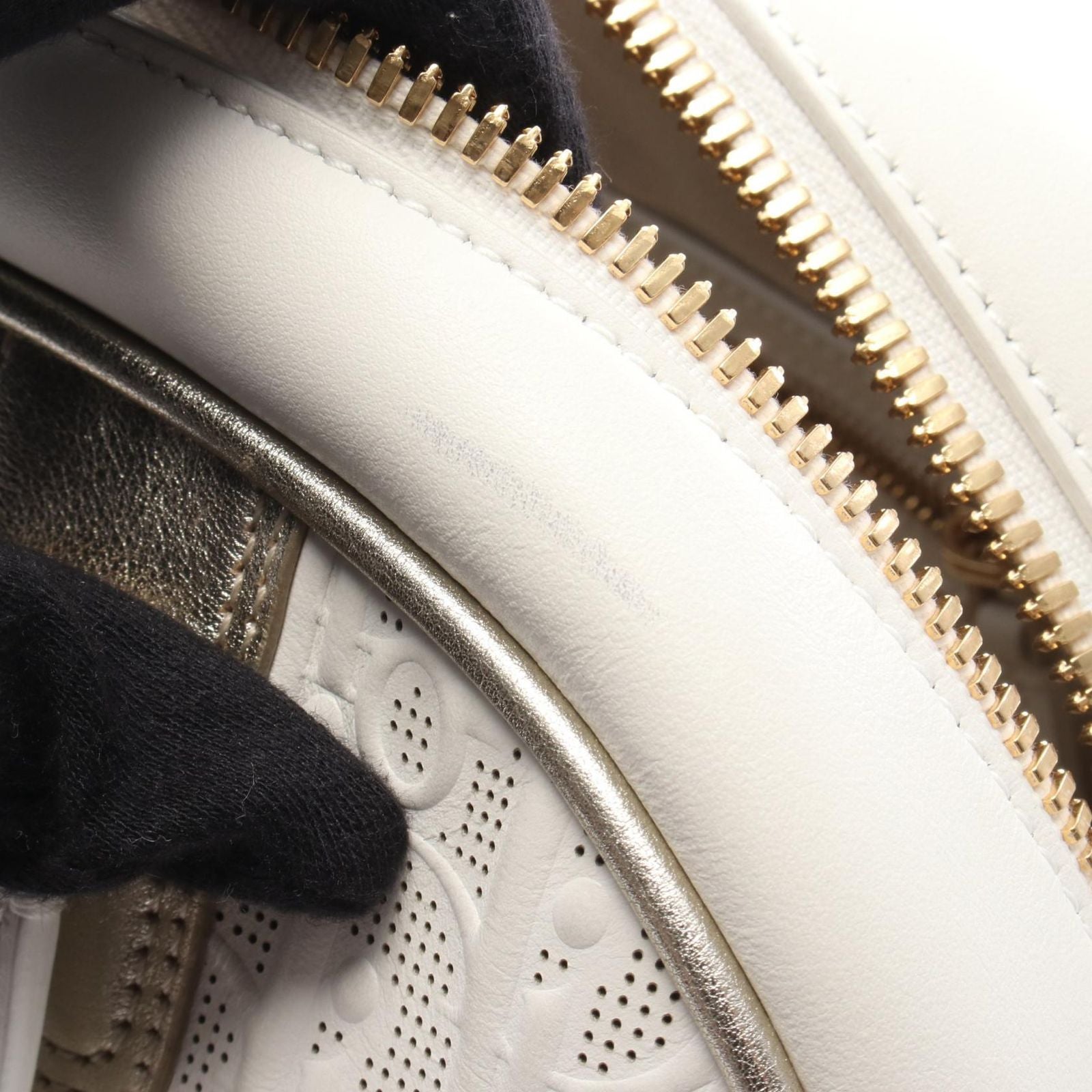 Dior Vibe Bowling Bag White Champagne Gold Leather Bow — view 7