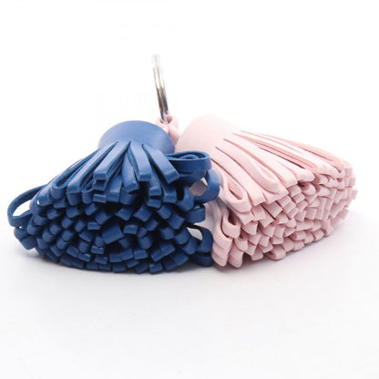 Hermes Charm Carmen Unodos Blue Malt Rose Darling Leather Keychain — view 4