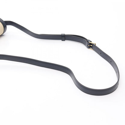 Celine Shoulder Bag Teen Triomphe Natural Navy Canvas Leather — view 6