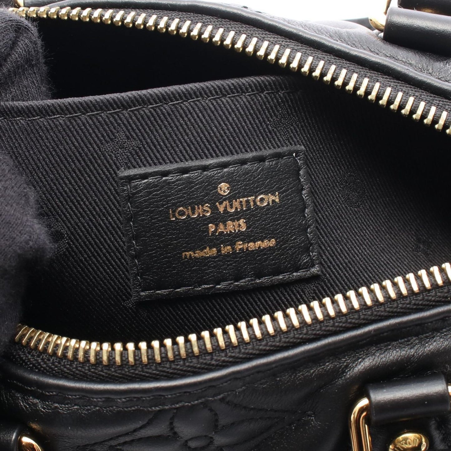 Louis Vuitton Handbag Papillon BB Bubble Gram Noir Leather — view 4
