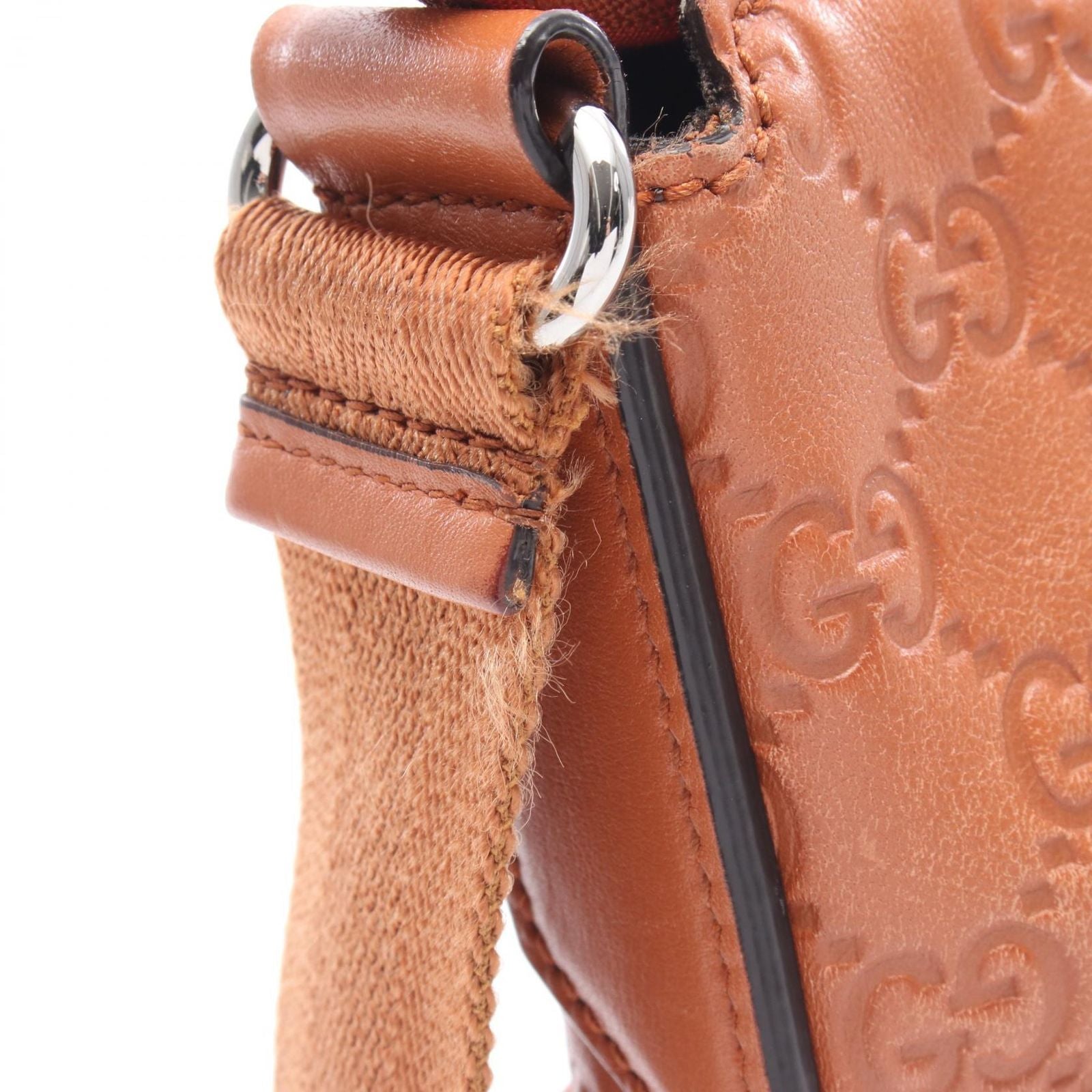 Gucci Shoulder Bag Guccissima Brown Leather Guccissima — view 8