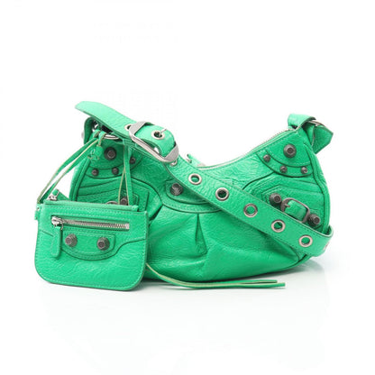 Balenciaga Shoulder Bag Cagole Green Leather XS
