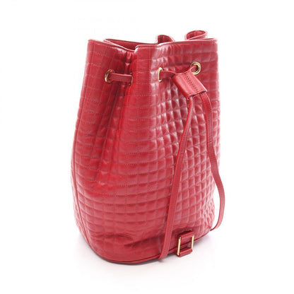 Celine Backpack Charm Small Red Leather Bucket — view 2