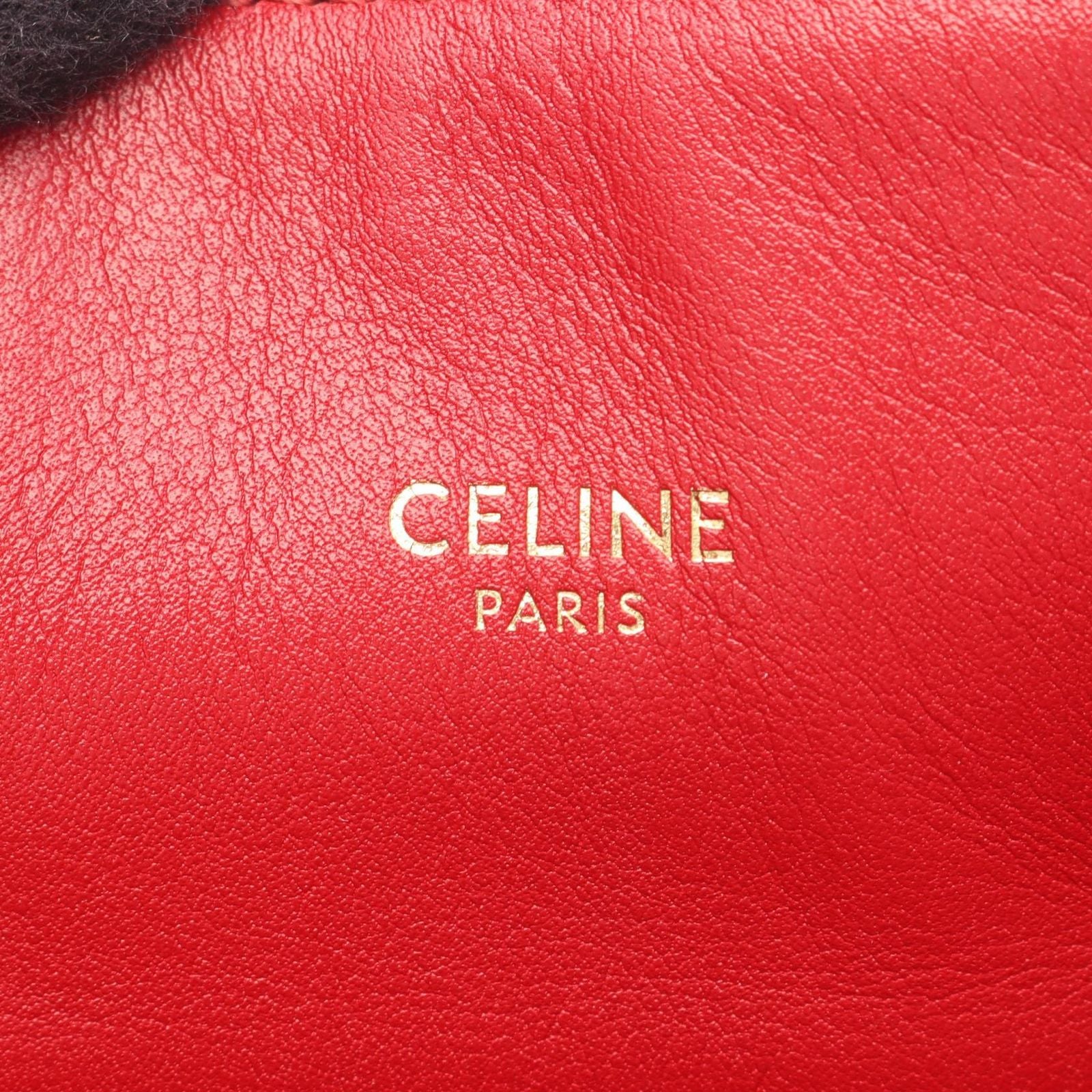 Celine Backpack Charm Small Red Leather Bucket — view 4