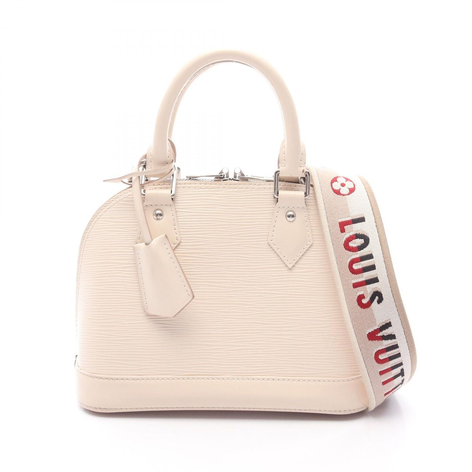 Louis Vuitton Handbag Alma BB Quartz White Leather