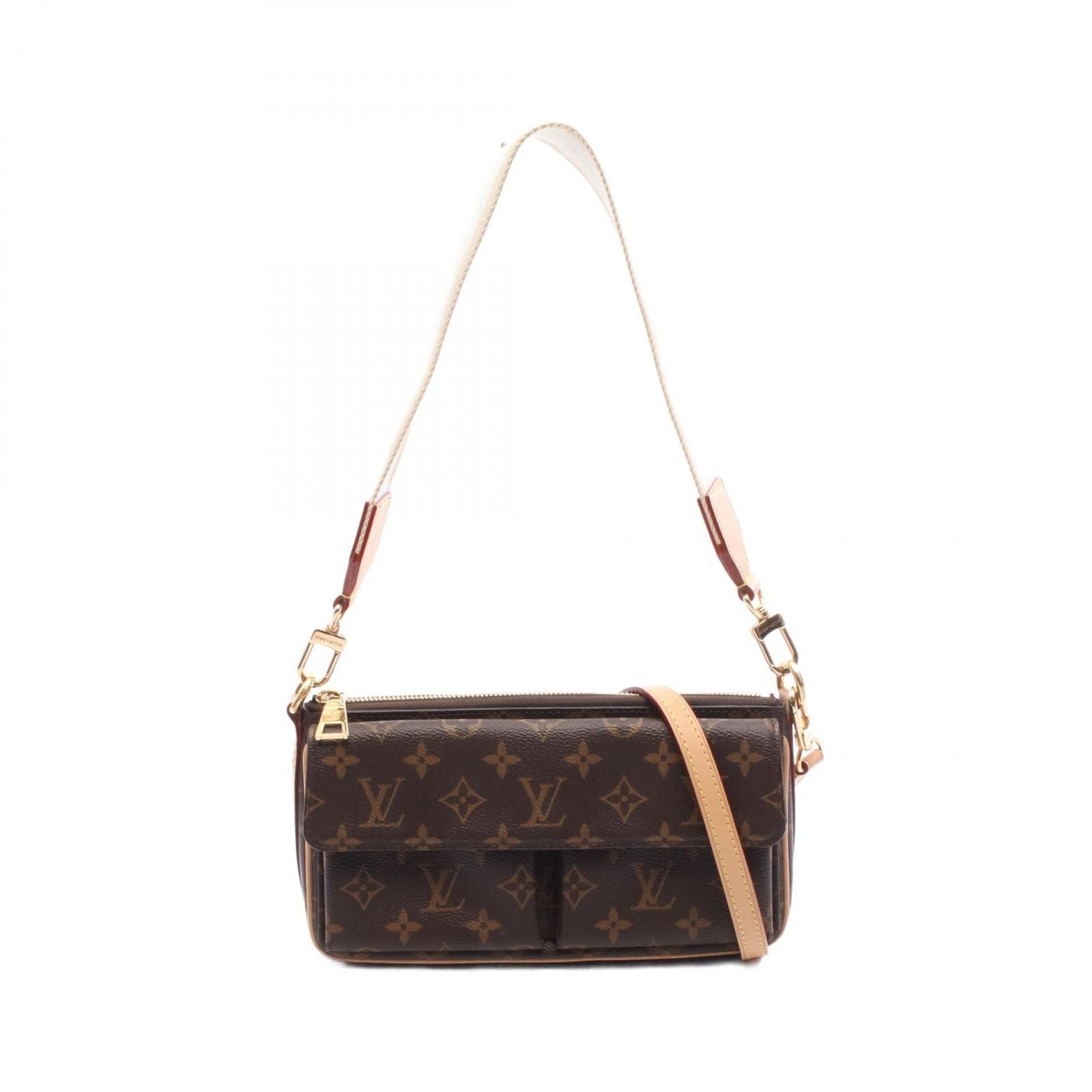 Louis Vuitton Shoulder Bag Viva Cite Monogram Canvas Leather
