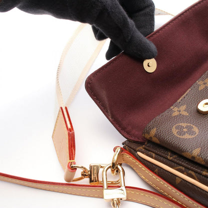 Louis Vuitton Shoulder Bag Viva Cite Monogram Canvas Leather — view 5