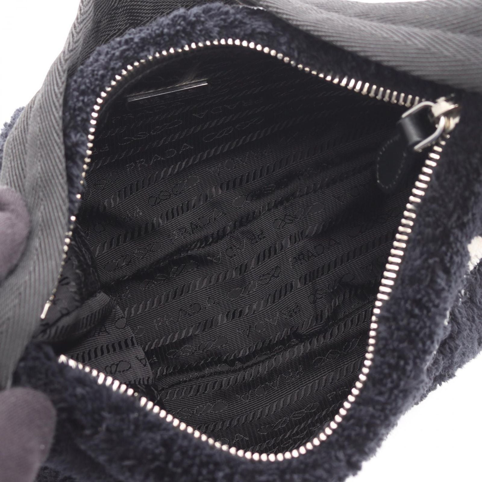 Prada Edition Spugna Mini Bag Black White Terry — view 3