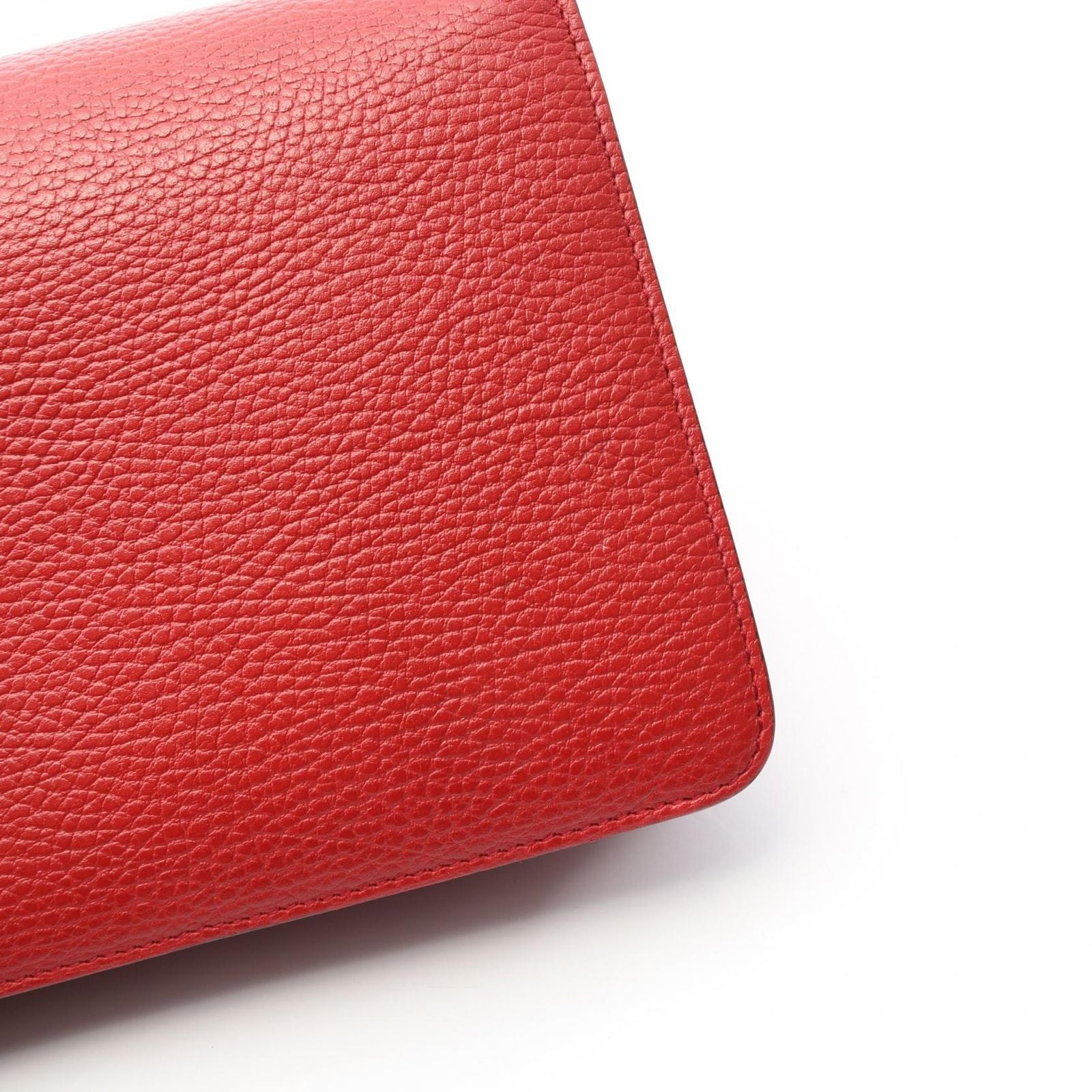 Gucci Shoulder Bag Interlocking Red Leather Chain — view 7