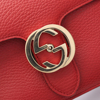 Gucci Shoulder Bag Interlocking Red Leather Chain — view 8