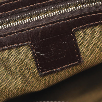 Fendi Handbag Zucca Black Khaki Canvas Leather — view 4