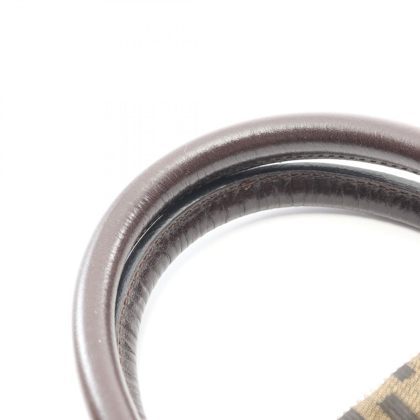 Fendi Handbag Zucca Black Khaki Canvas Leather — view 7