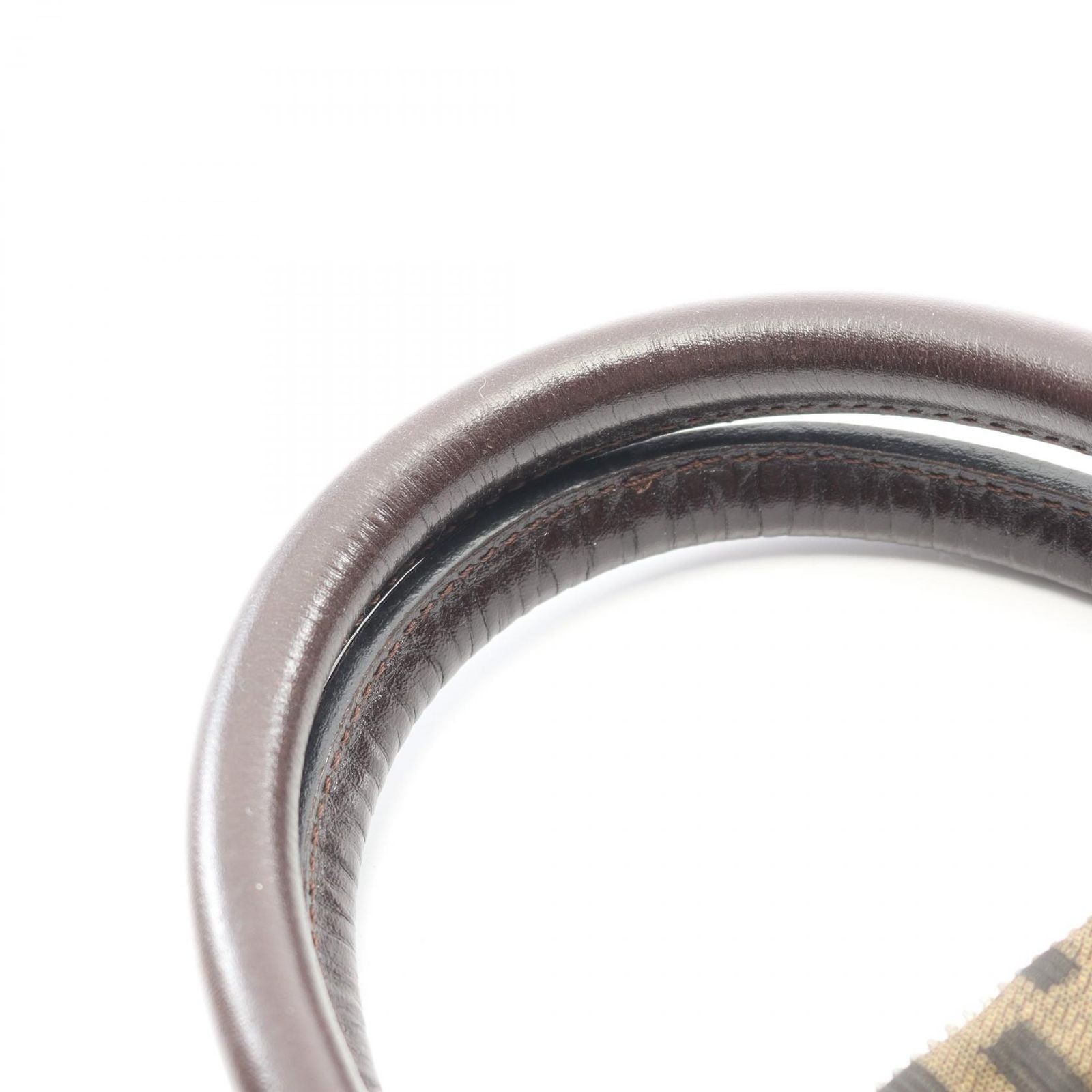 Fendi Handbag Zucca Black Khaki Canvas Leather — view 7