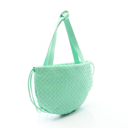 Bottega Veneta the Bulb Small Intrecciato Mint Green Leather Shoulder Bag — view 2