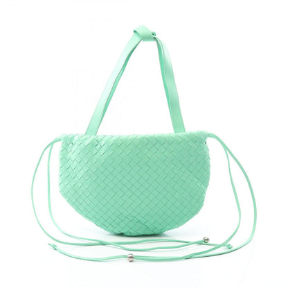 Bottega Veneta the Bulb Small Intrecciato Mint Green Leather Shoulder Bag