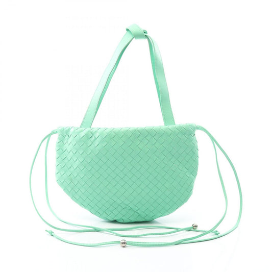 Bottega Veneta the Bulb Small Intrecciato Mint Green Leather Shoulder Bag
