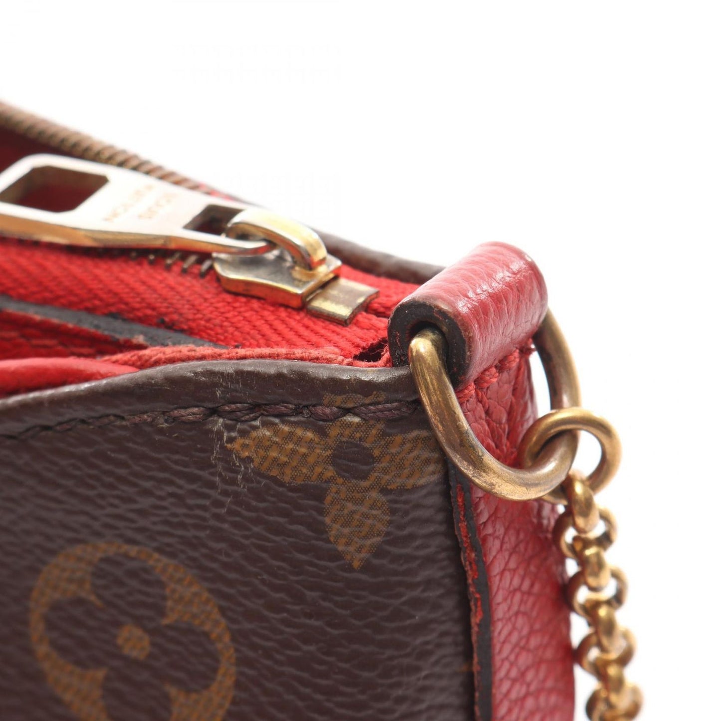 Louis Vuitton Handbag Pallas Clutch Monogram Cerise Canvas Leather — view 7