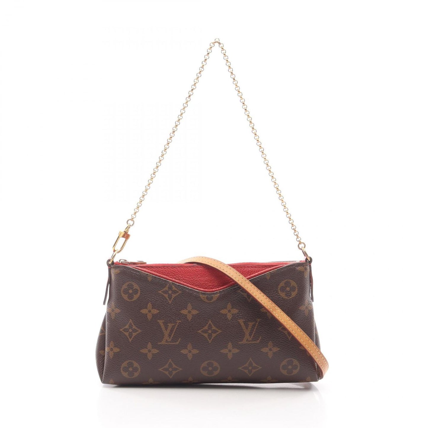 Louis Vuitton Handbag Pallas Clutch Monogram Cerise Canvas Leather