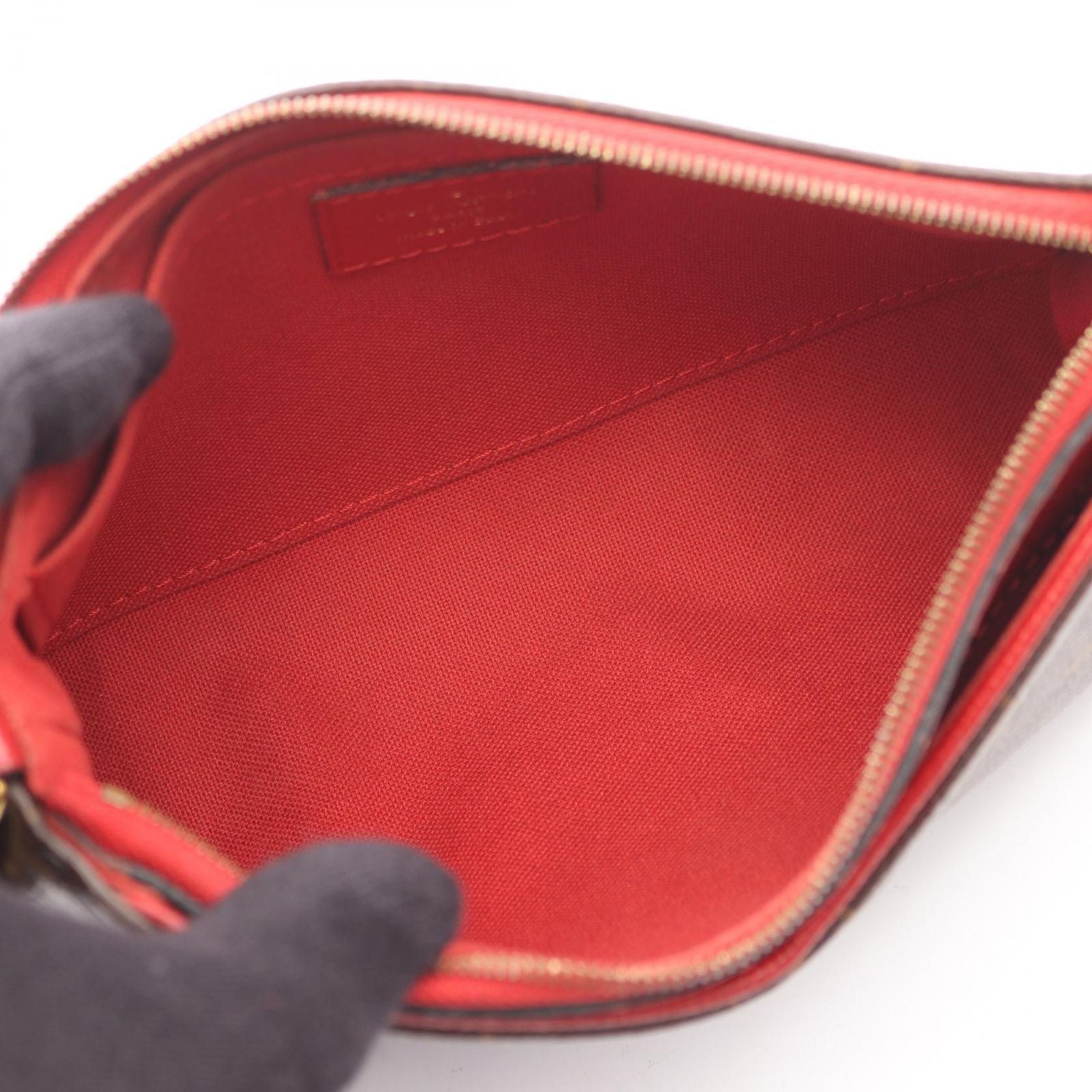 Louis Vuitton Handbag Pallas Clutch Monogram Cerise Canvas Leather — view 3