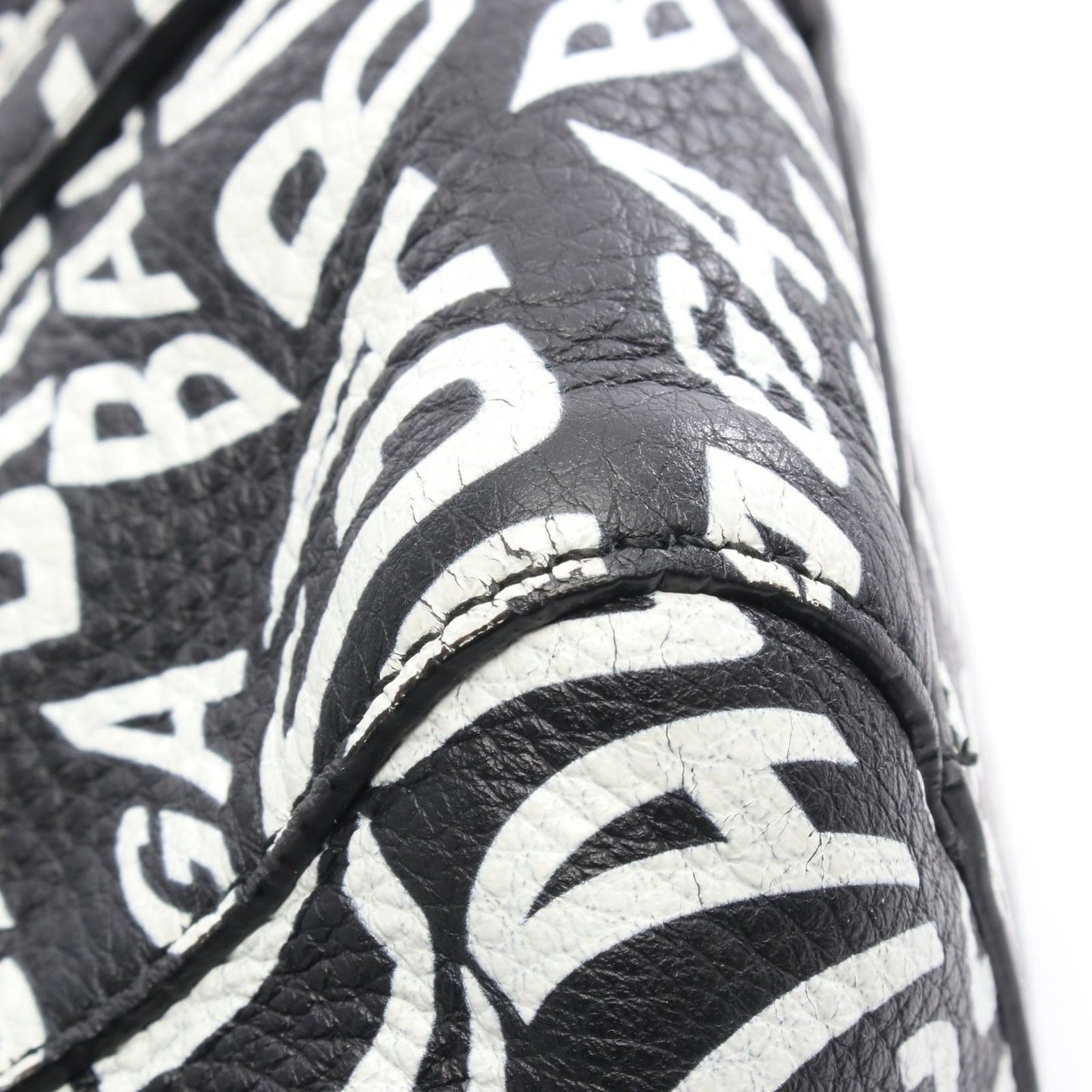 Balenciaga Tote Everyday XS Black White Leather XS — view 8