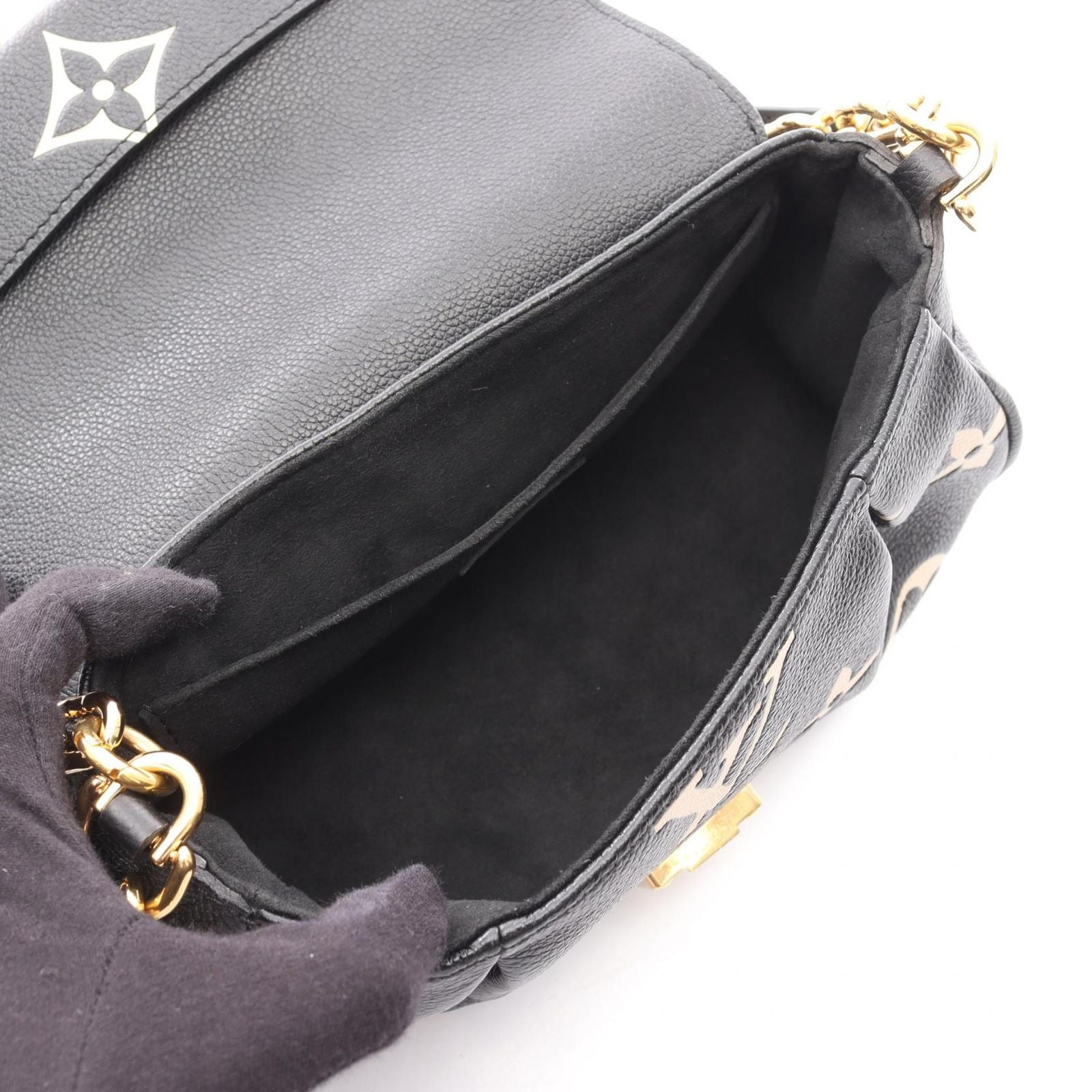 Louis Vuitton Handbag Favorite Black Beige Leather — view 3