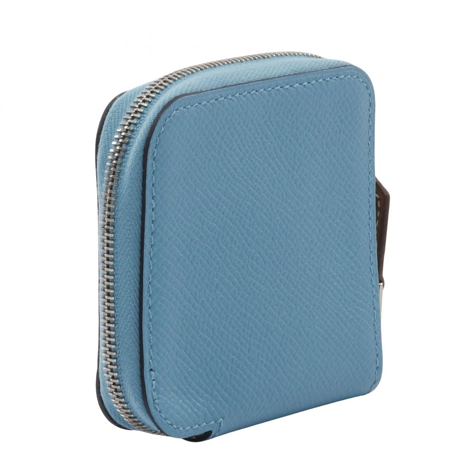 Hermes Coin Case Azap Compact Mini Silk in Blue Nord Inn — view 2