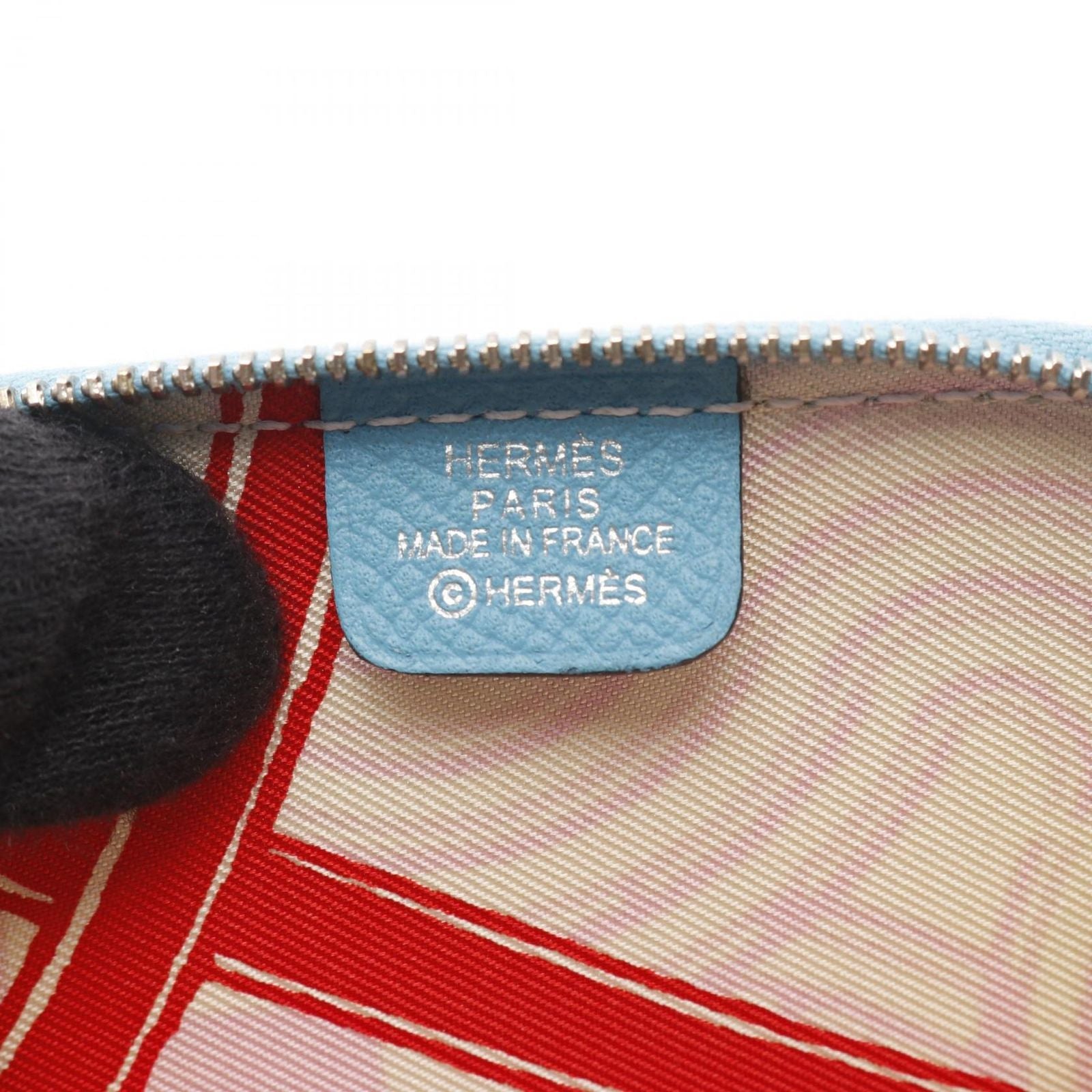 Hermes Coin Case Azap Compact Mini Silk in Blue Nord Inn — view 4