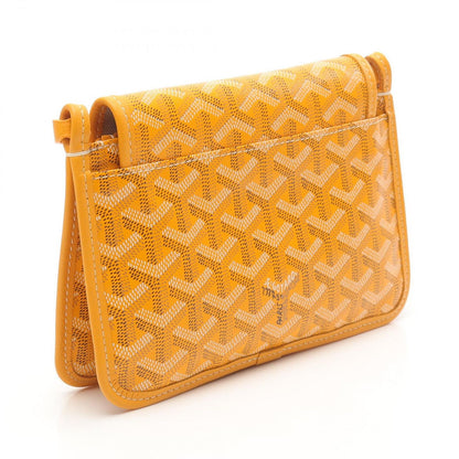 Goyard Shoulder Bag Plumet Pouch Wallet Yellow Canvas Leather — view 2