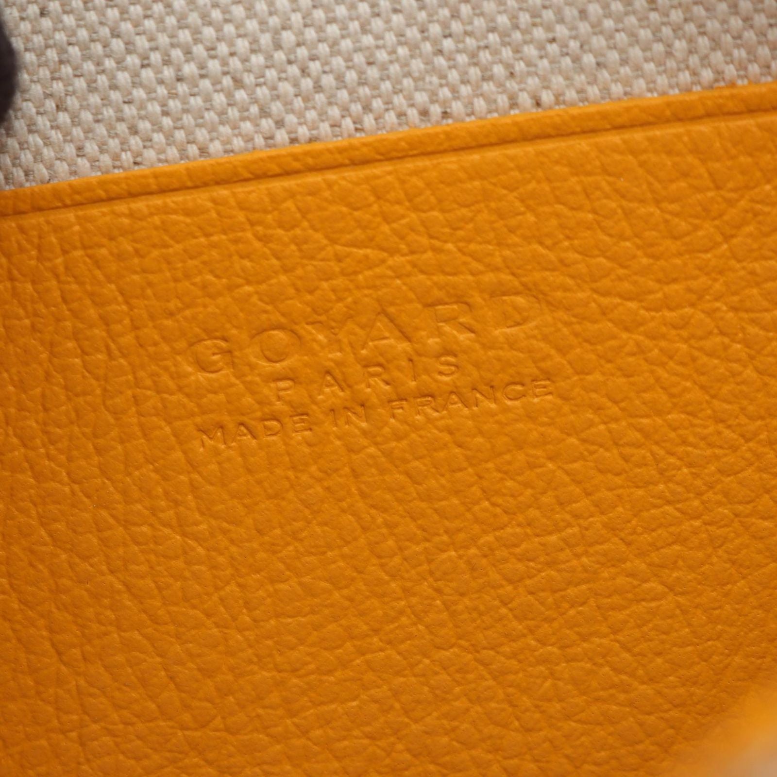 Goyard Shoulder Bag Plumet Pouch Wallet Yellow Canvas Leather — view 4