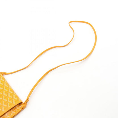 Goyard Shoulder Bag Plumet Pouch Wallet Yellow Canvas Leather — view 8