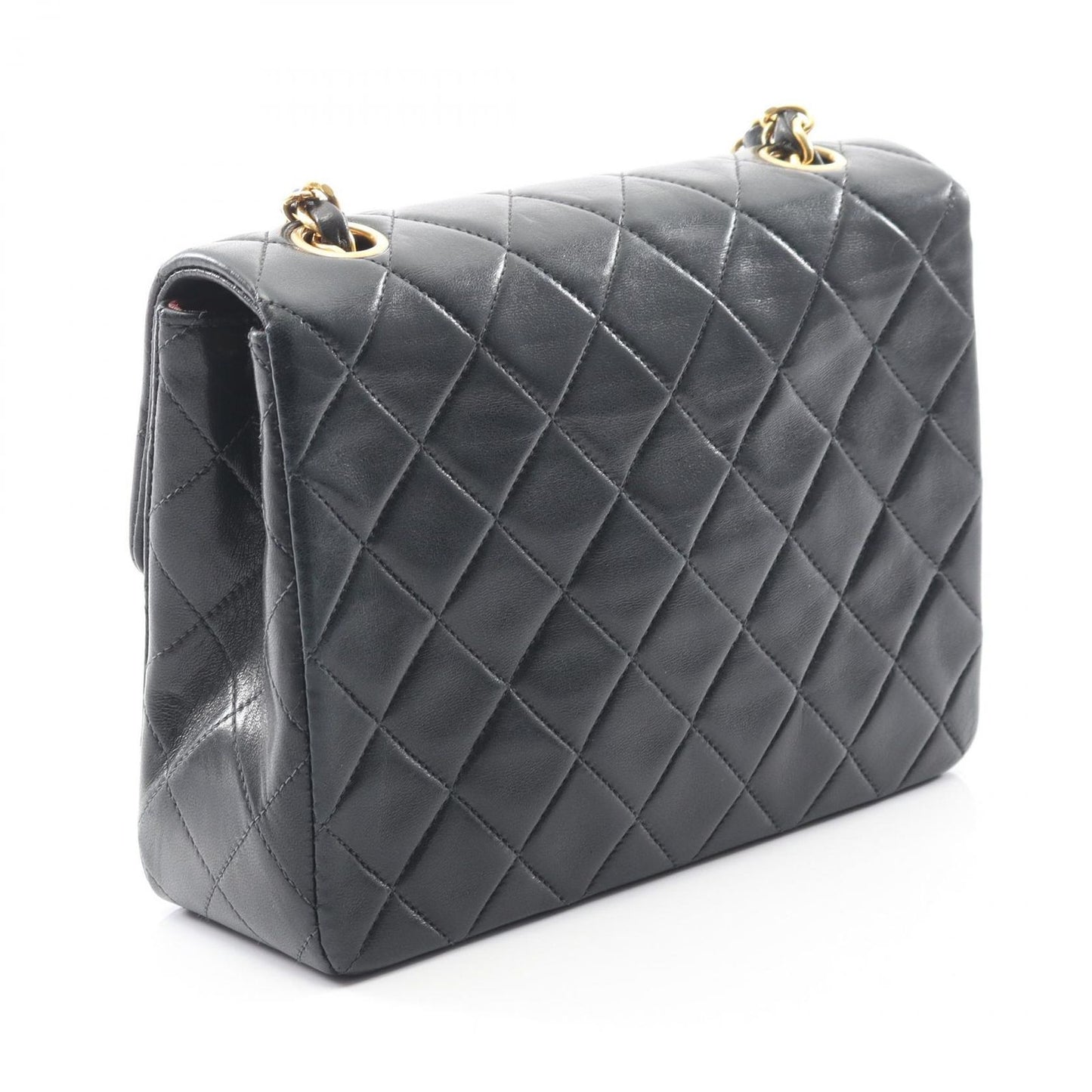 Chanel Shoulder Bag Mini Quilted 20 Black Lambskin Chain — view 2
