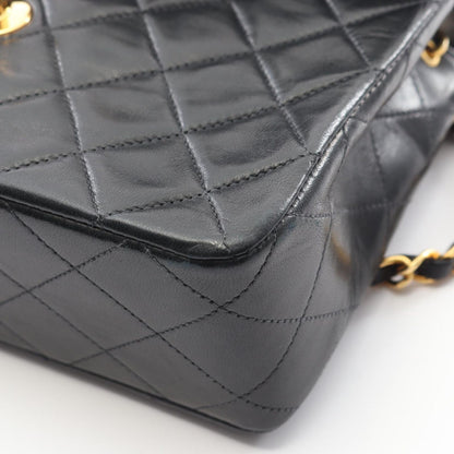 Chanel Shoulder Bag Mini Quilted 20 Black Lambskin Chain — view 8