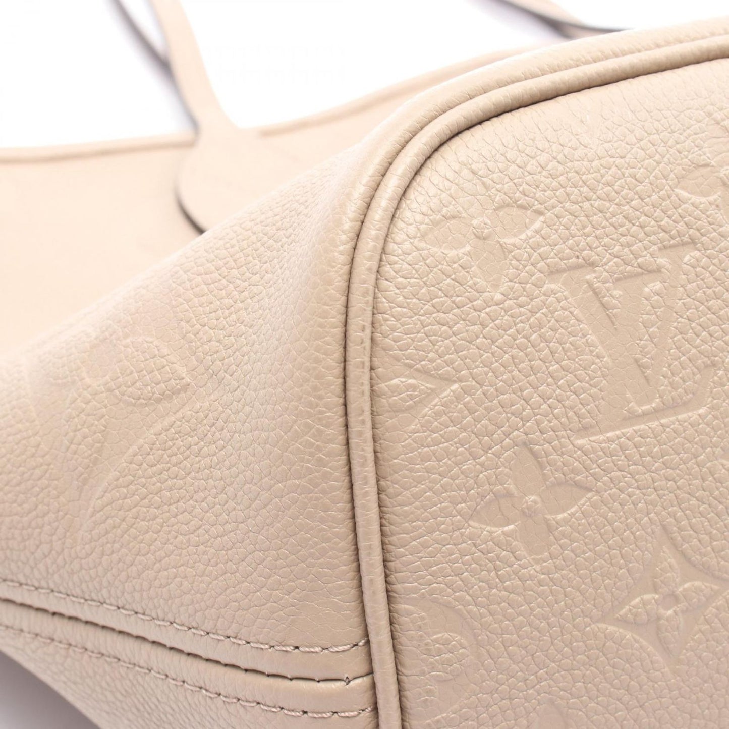 Louis Vuitton Tote Neverfull MM Monogram Empreinte Tourterelle Leather — view 6