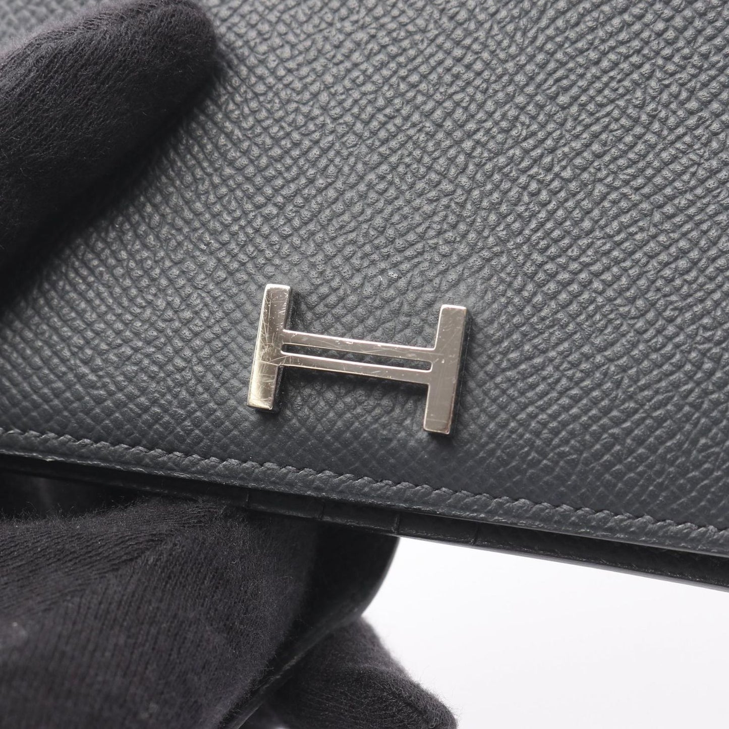 Hermes Bifold Wallet Bearn Compact Grimisty Leather — view 8