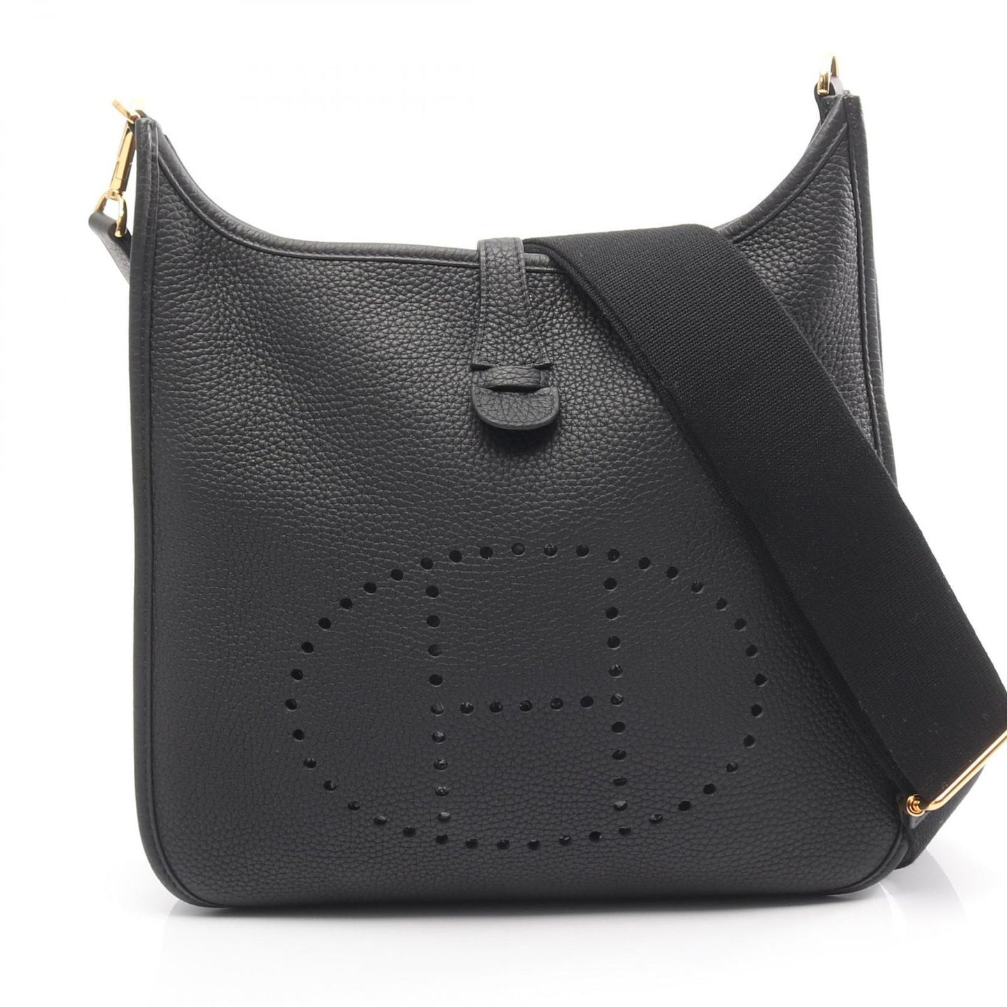 Hermes Shoulder Bag Evelyne 3 Trois PM Black Leather