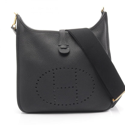 Hermes Shoulder Bag Evelyne 3 Trois PM Black Leather