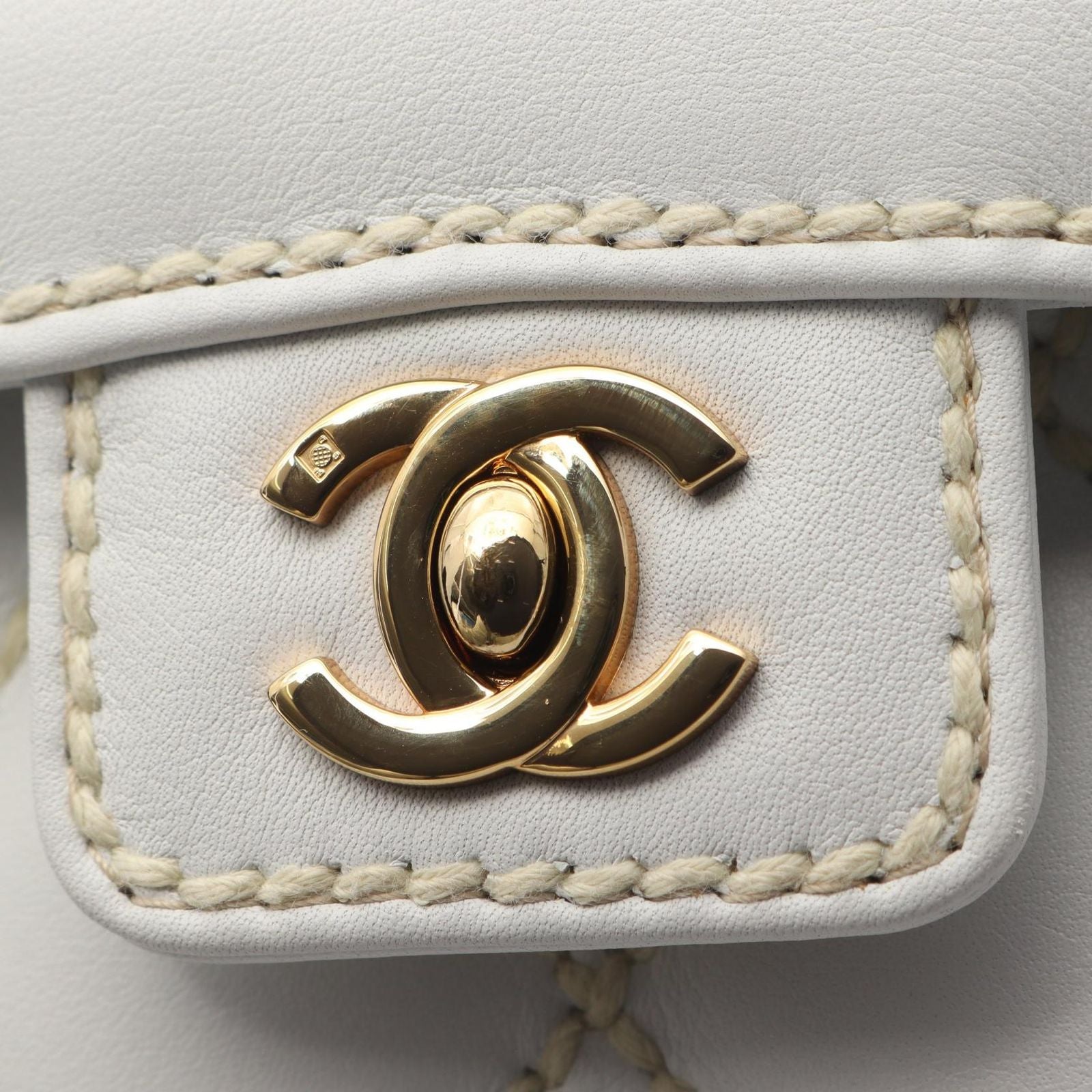 Chanel Handbag Wild Stitch White Leather — view 8
