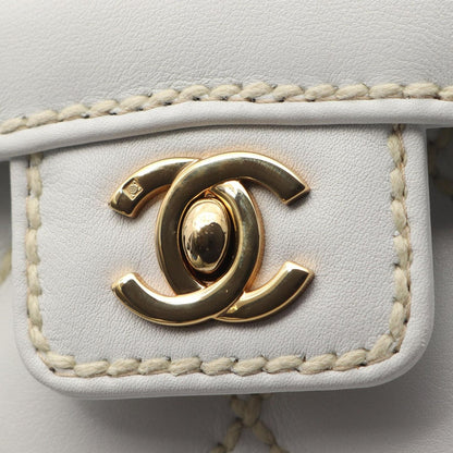 Chanel Handbag Wild Stitch White Leather — view 8