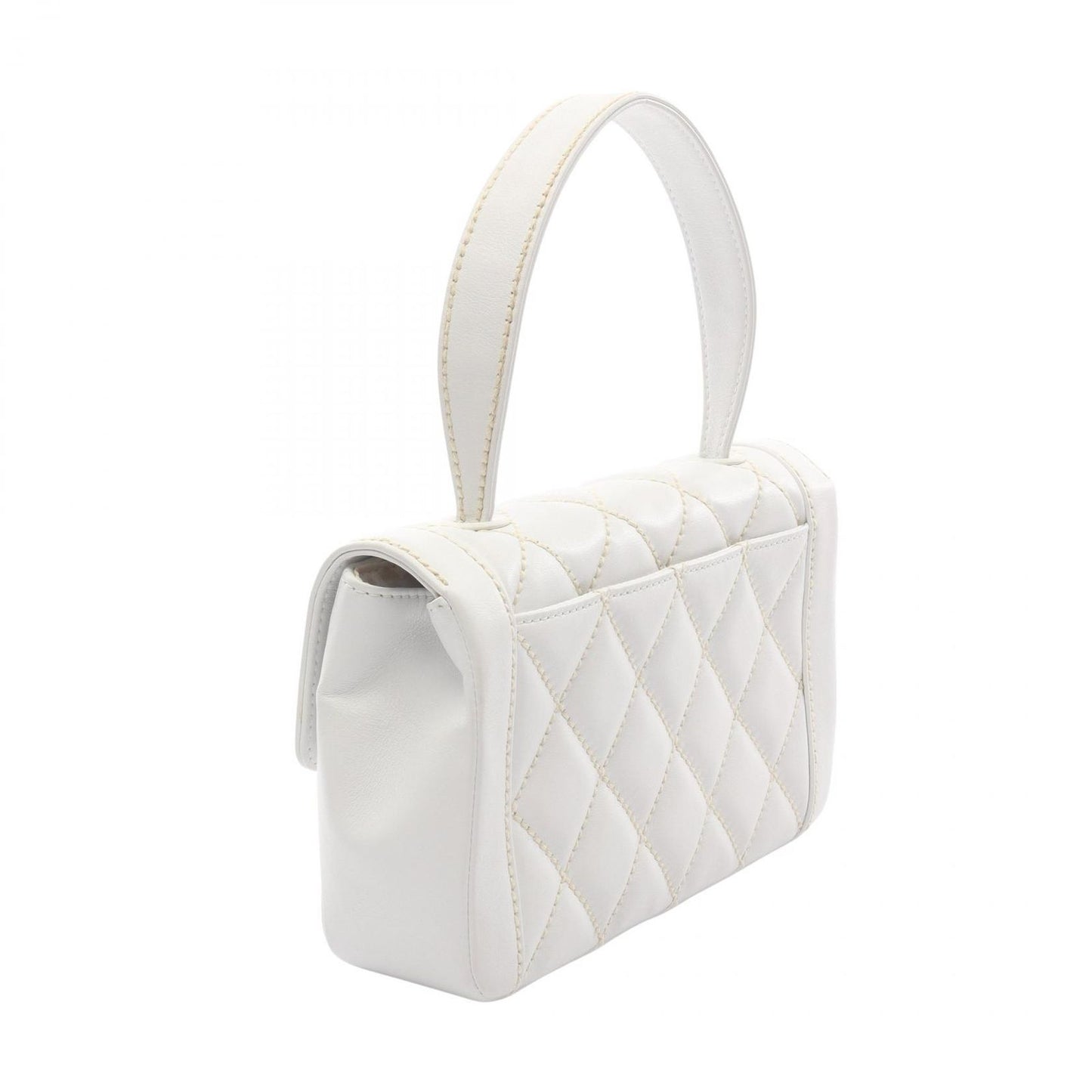 Chanel Handbag Wild Stitch White Leather — view 2