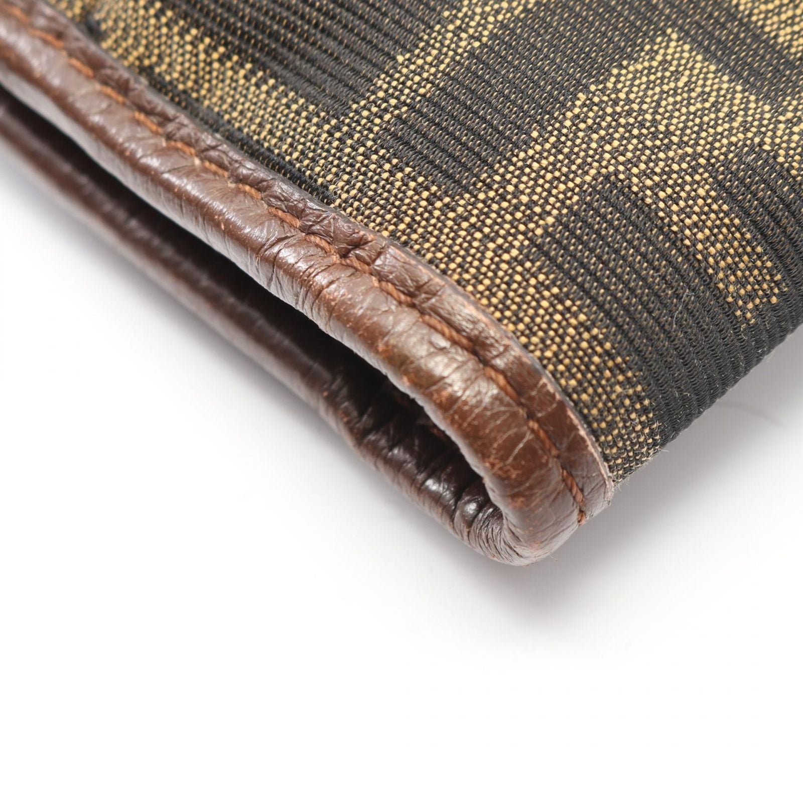 Fendi Tote Zucca Black Brown Canvas Leather — view 5