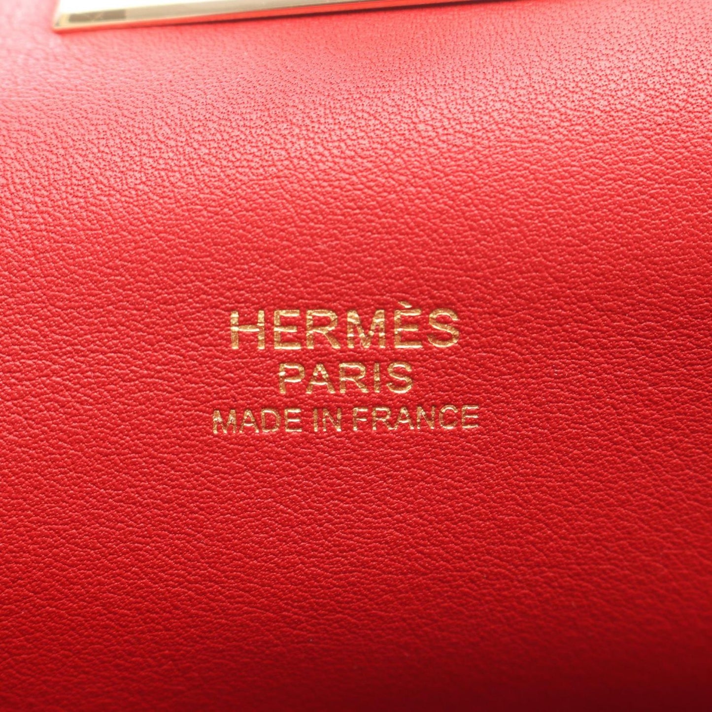 Hermes Handbag Tool Box 20 Vermillion Leather — view 4
