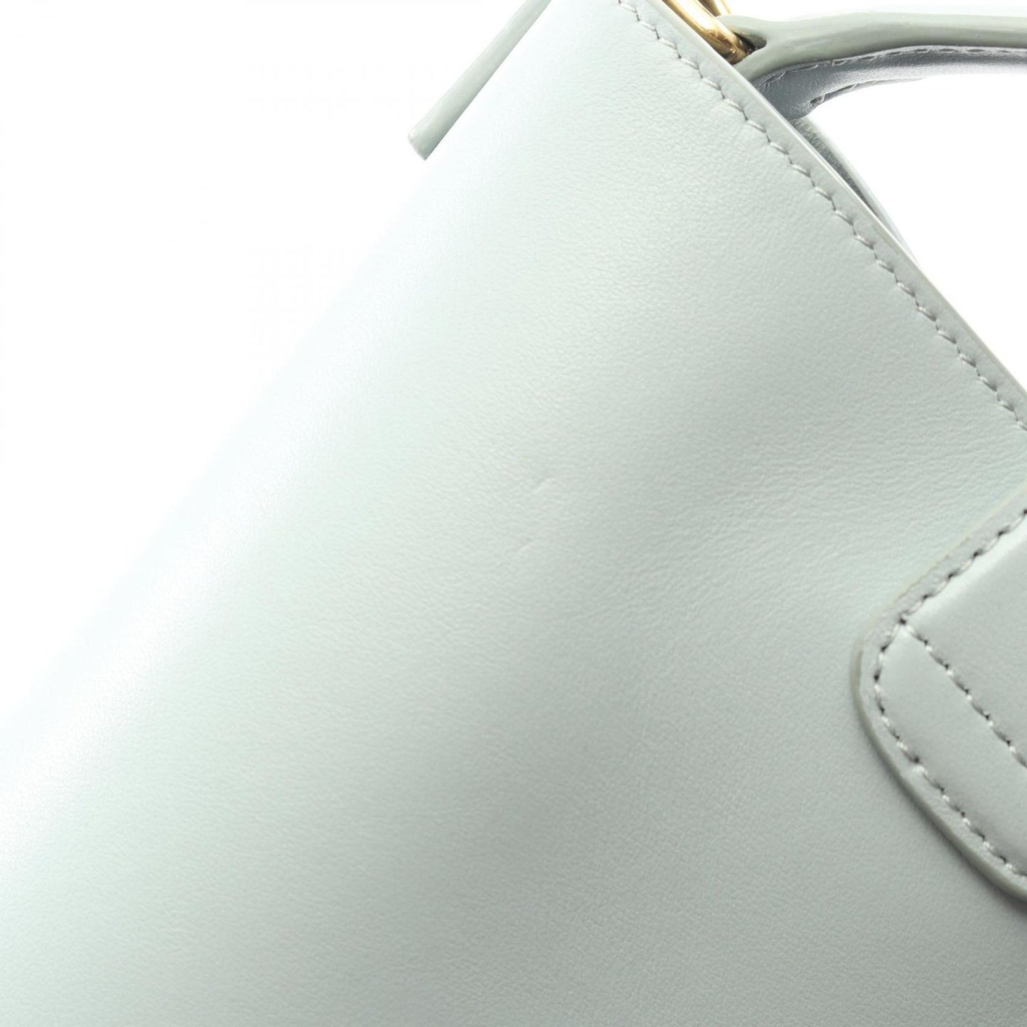Celine Handbag Triomphe Mini Bucket Louis Blue Gray Leather — view 8