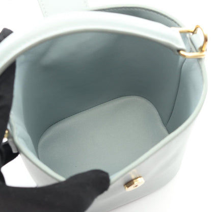 Celine Handbag Triomphe Mini Bucket Louis Blue Gray Leather — view 3