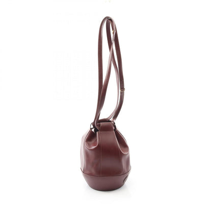 Cartier Shoulder Bag Must Line Bordeaux Leather Drawstring — view 2