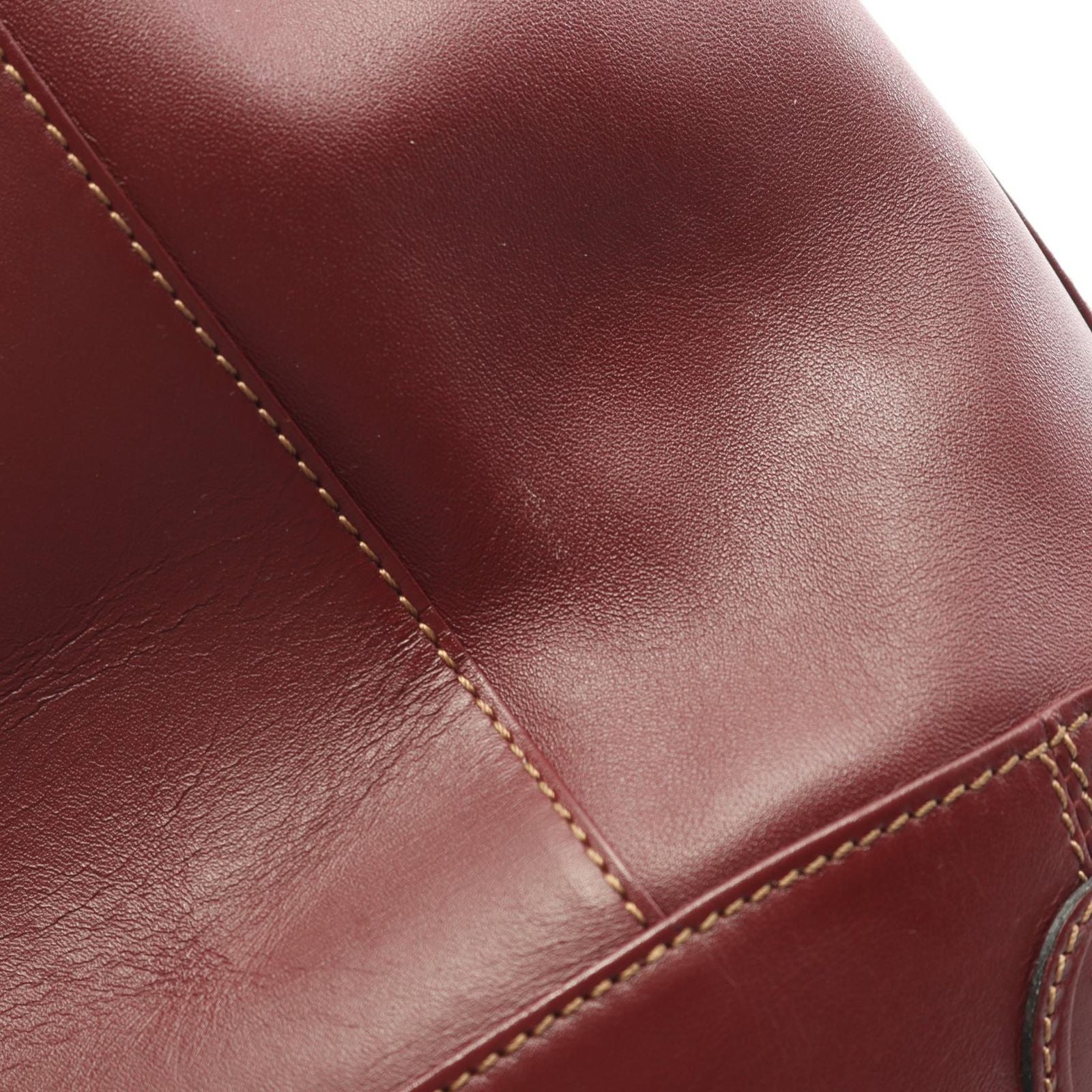 Cartier Shoulder Bag Must Line Bordeaux Leather Drawstring — view 5