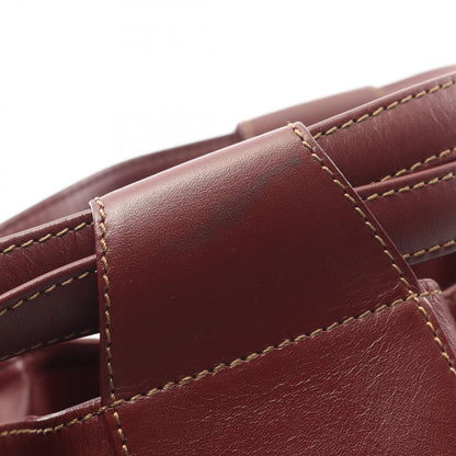Cartier Shoulder Bag Must Line Bordeaux Leather Drawstring — view 7