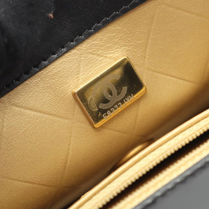 Chanel Shoulder Bag Quilted Black Leather Chain — view 5