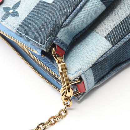 Louis Vuitton Shoulder Bag Multy Pochette Accessoir Denim Leather — view 8